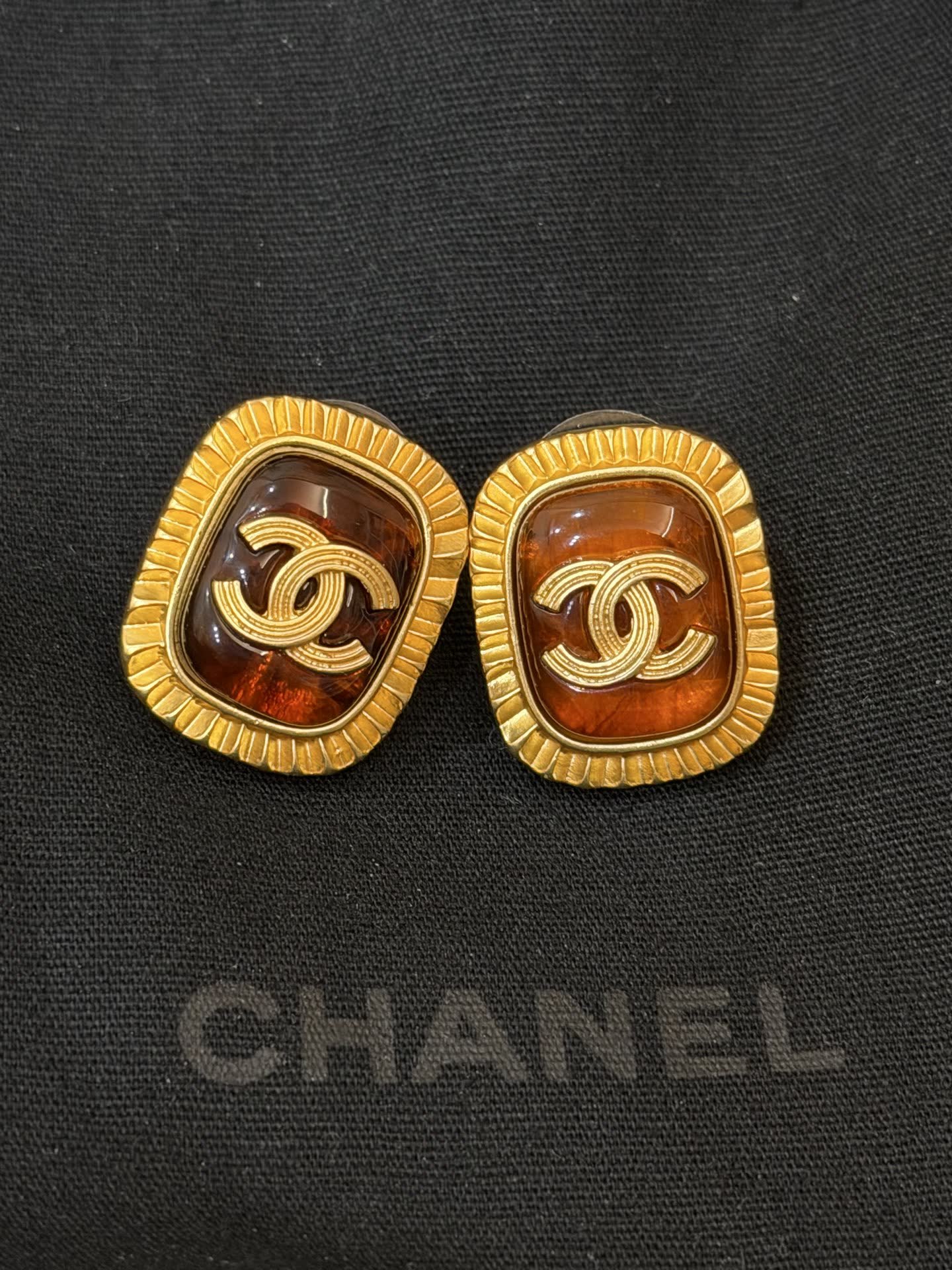 Chanel CC Logo Clip-on Earrings