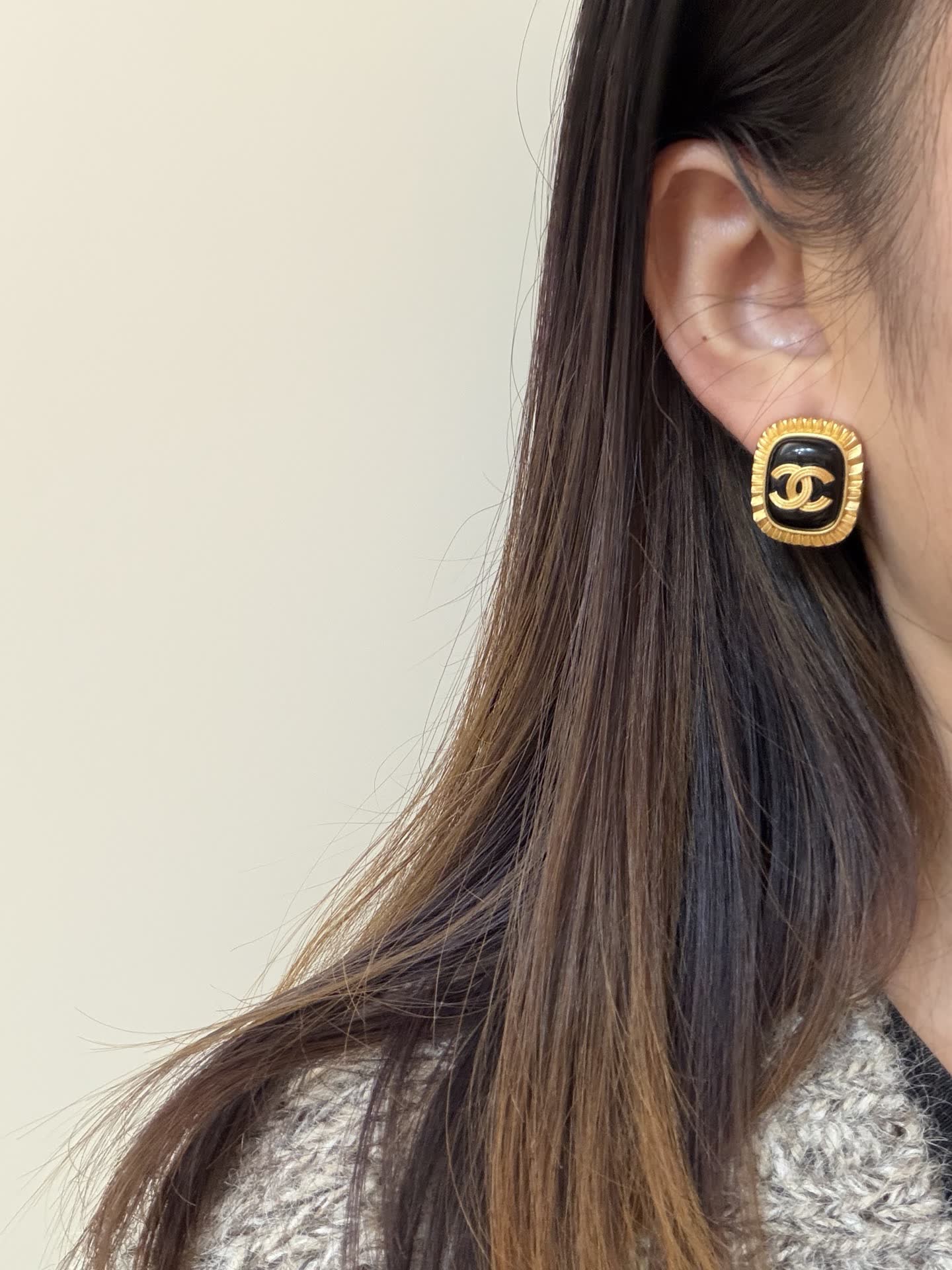 Chanel CC Logo Clip-on Earrings