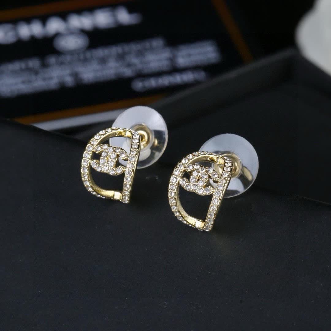 Chanel CC Logo Earrings