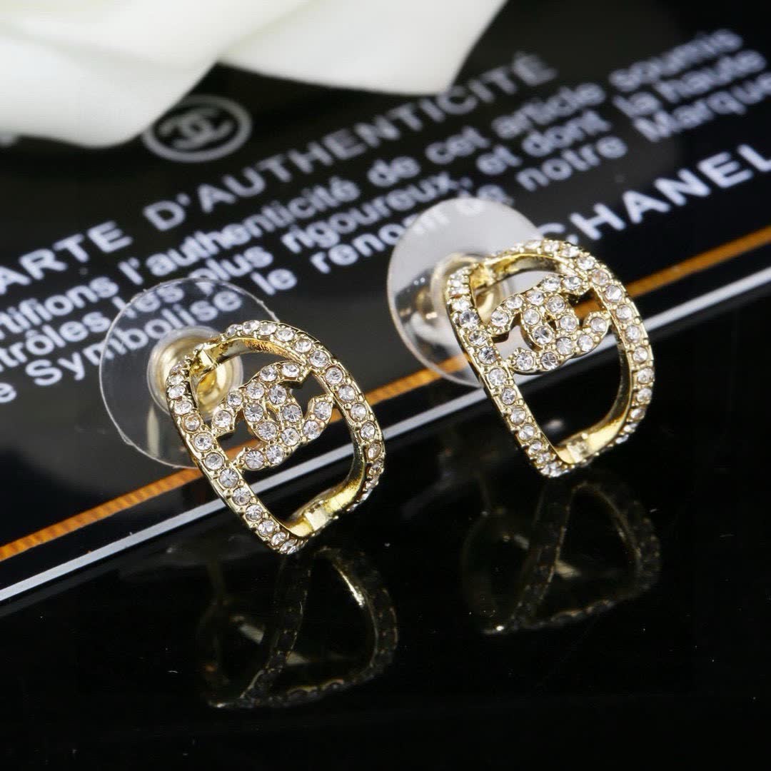 Chanel CC Logo Earrings