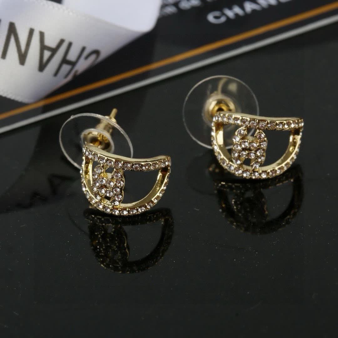 Chanel CC Logo Earrings