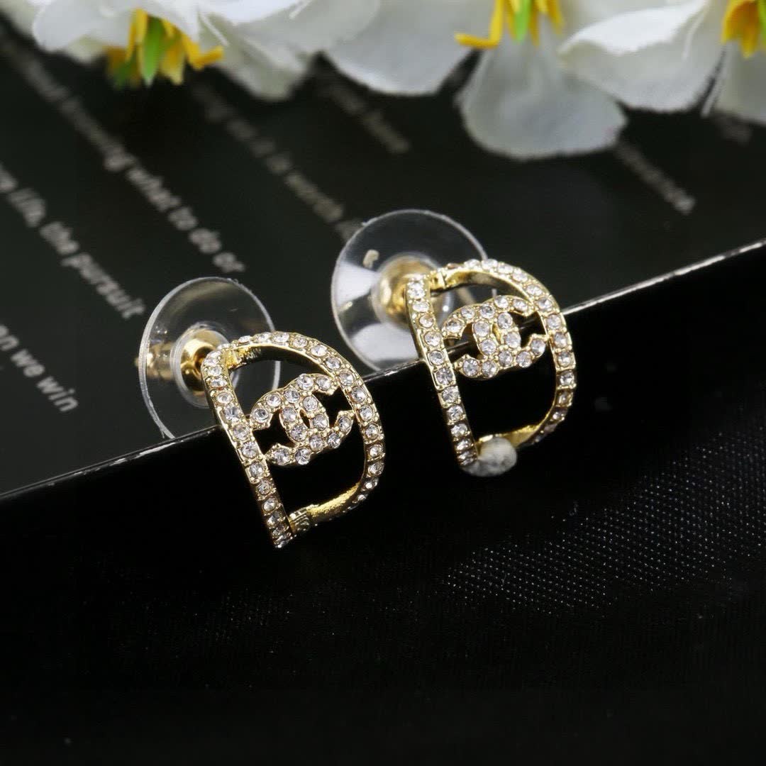 Chanel CC Logo Earrings