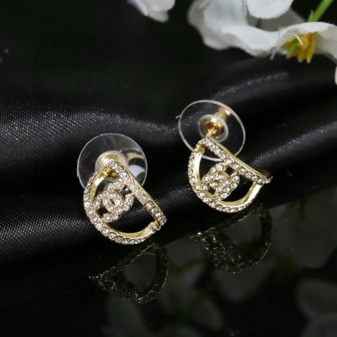 Chanel CC Logo Earrings