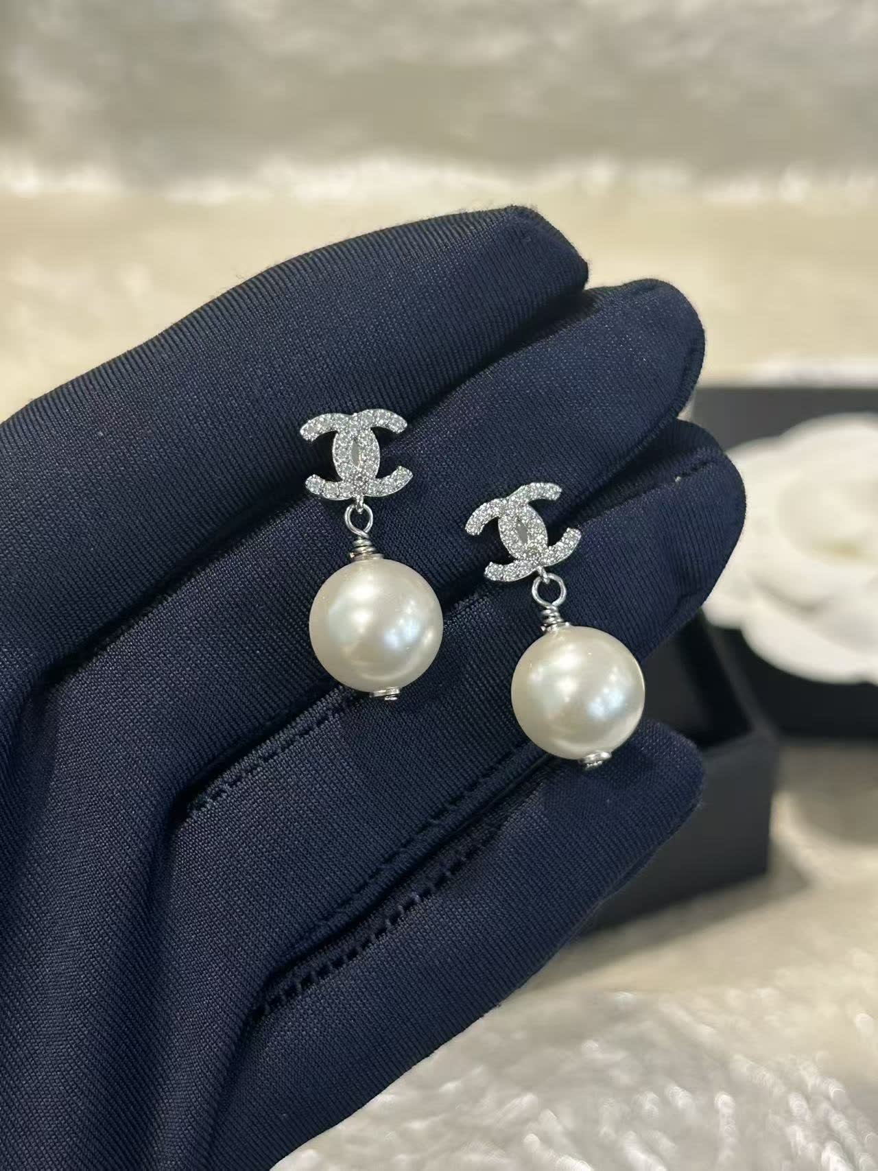 Chanel Pearl Earrings