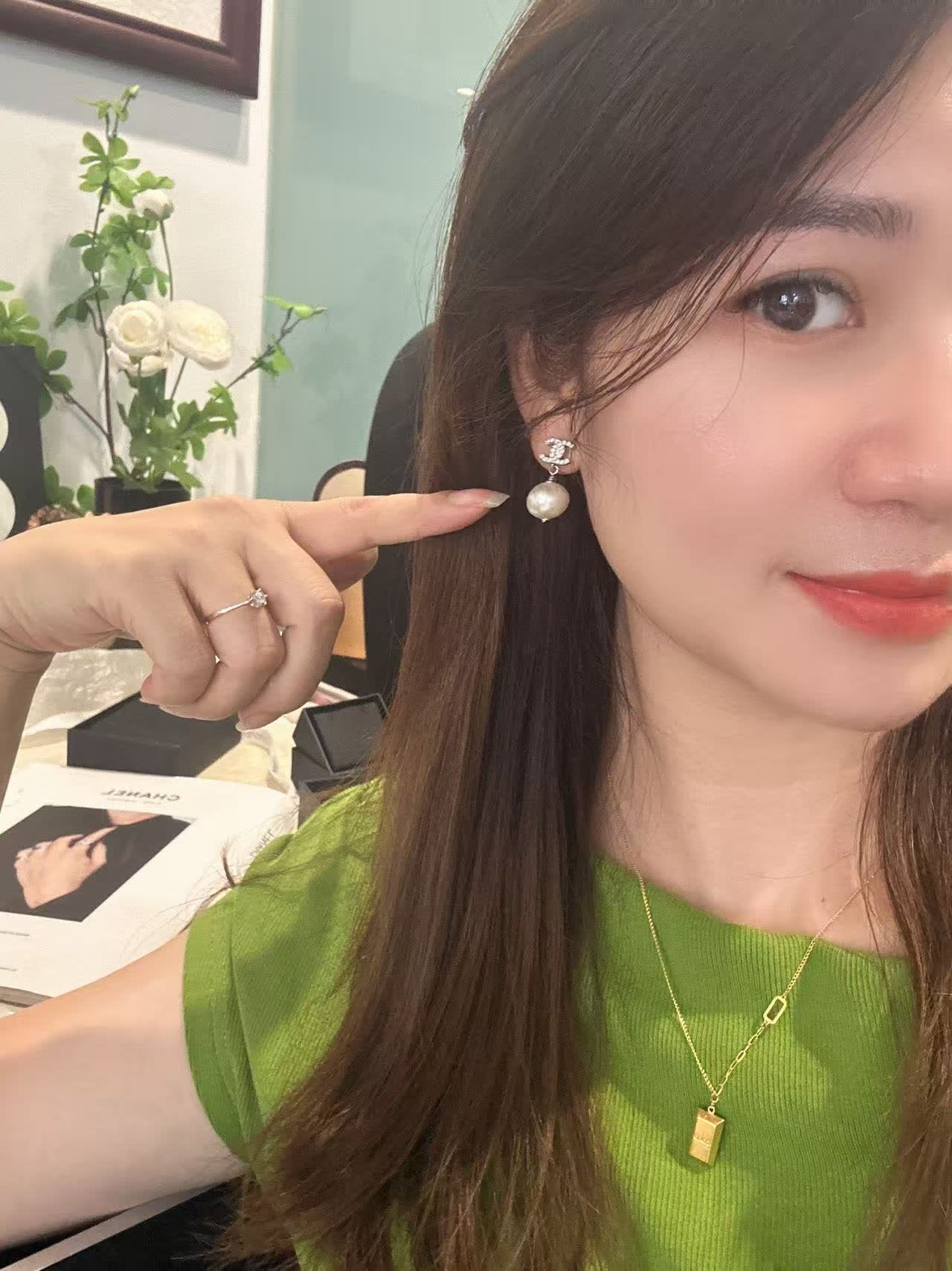 Chanel Pearl Earrings