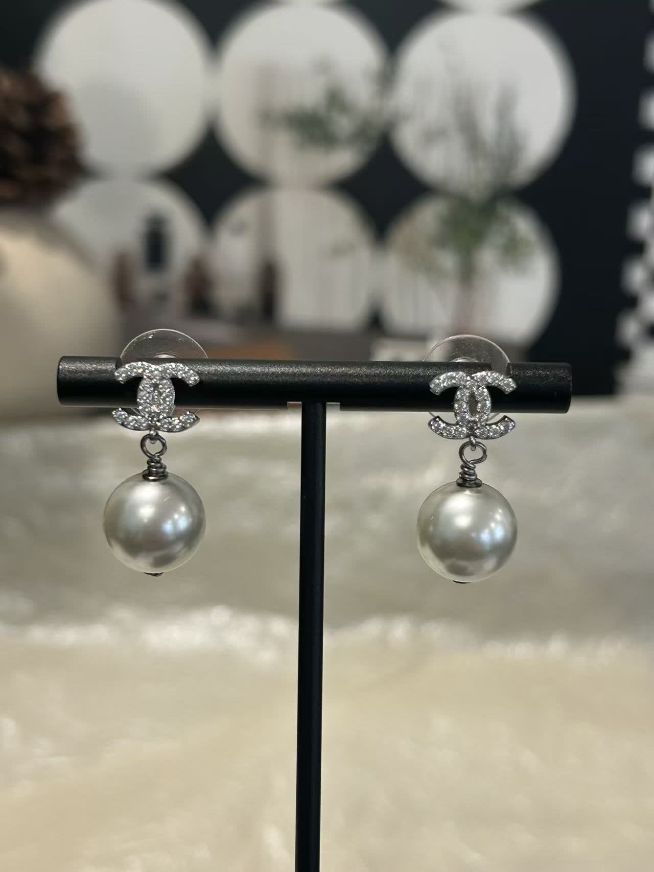 Chanel Pearl Earrings