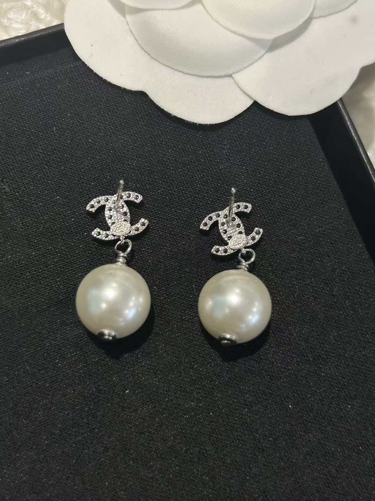 Chanel Pearl Earrings