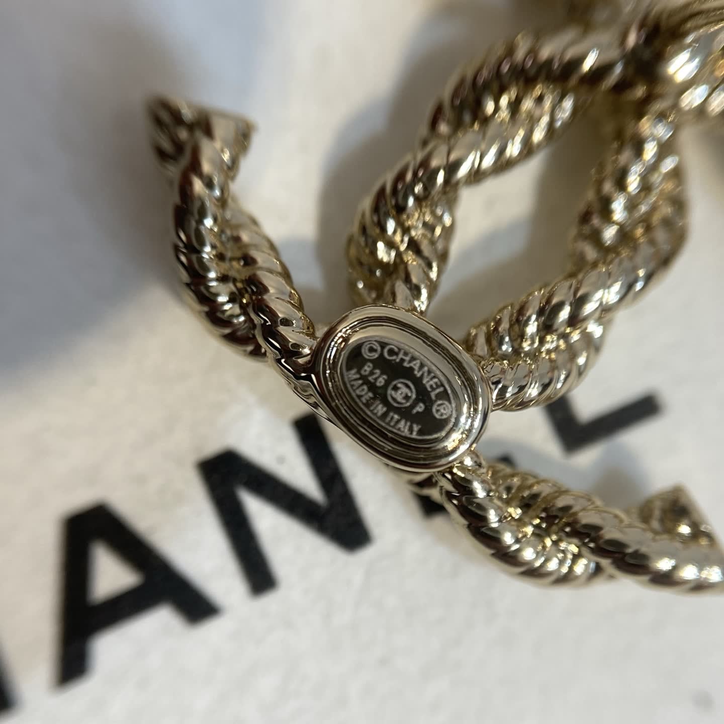 Chanel CC Logo Stud Earrings