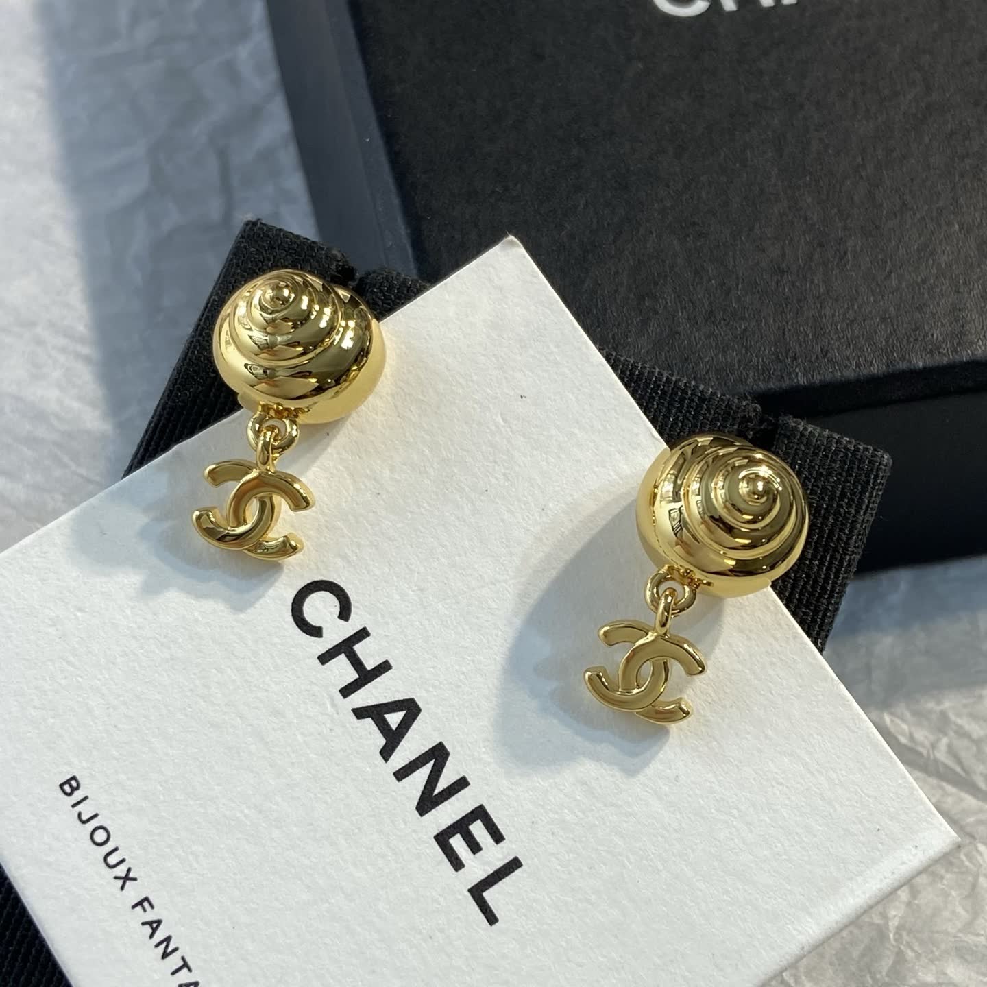 Chanel Gold CC Logo Earrings
