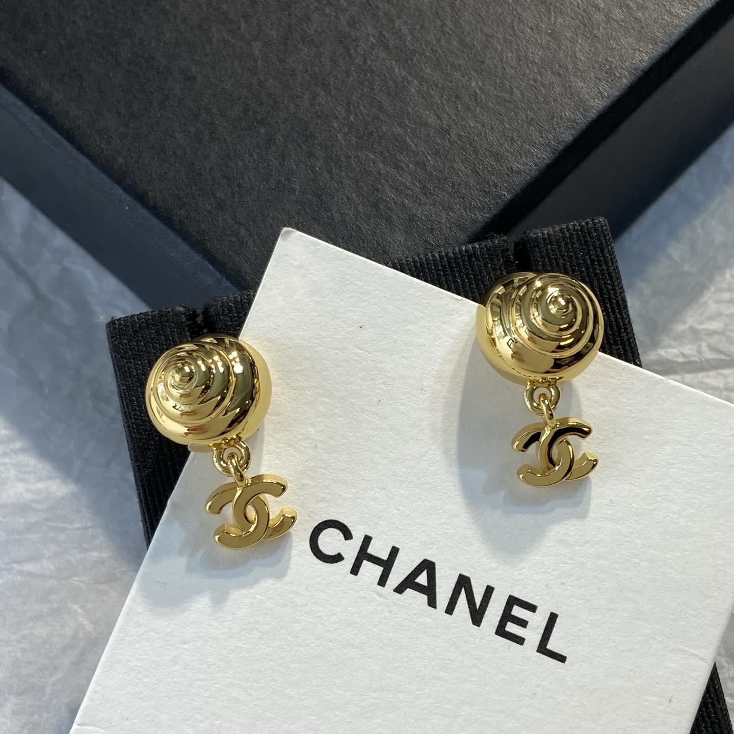 Chanel Gold CC Logo Earrings