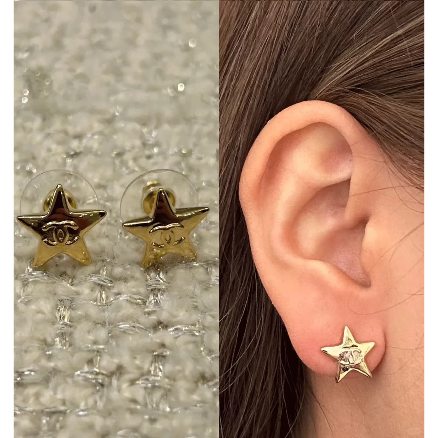 Chanel Star Earrings
