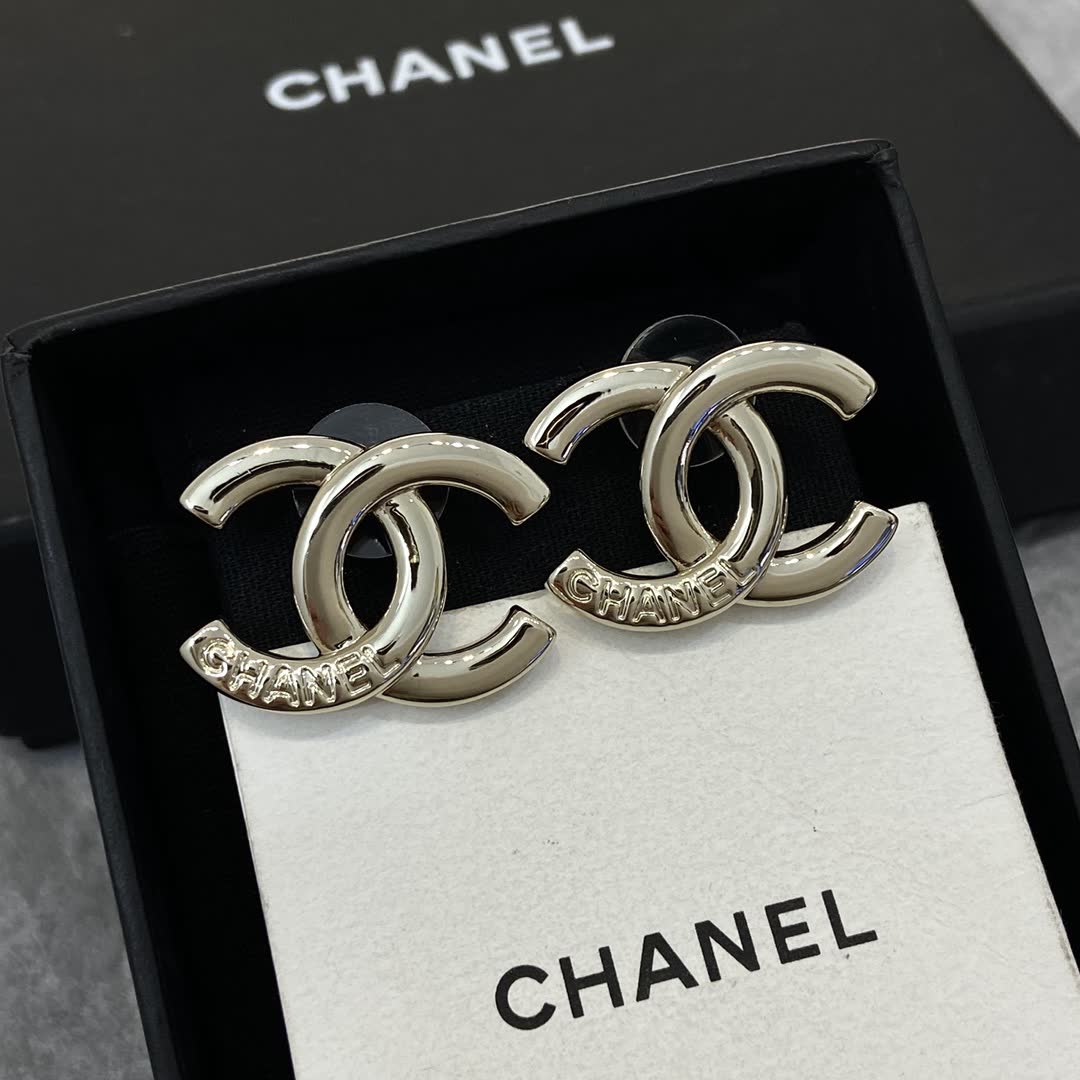 Chanel CC Logo Earrings