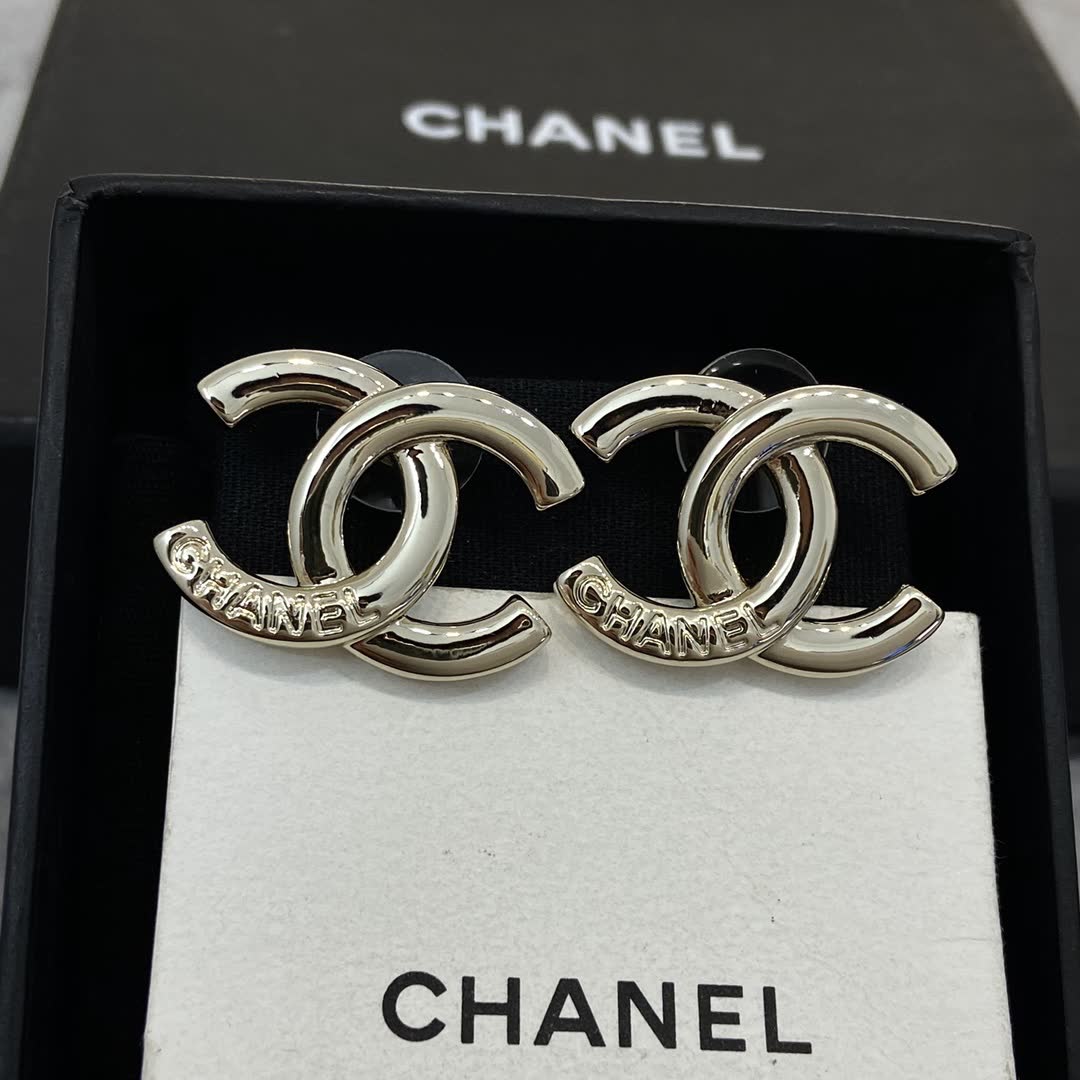 Chanel CC Logo Earrings