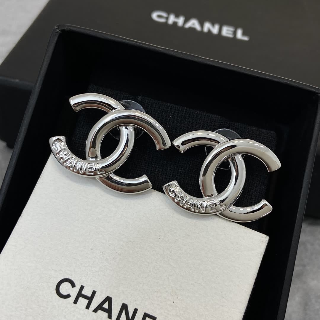 Chanel CC Logo Earrings