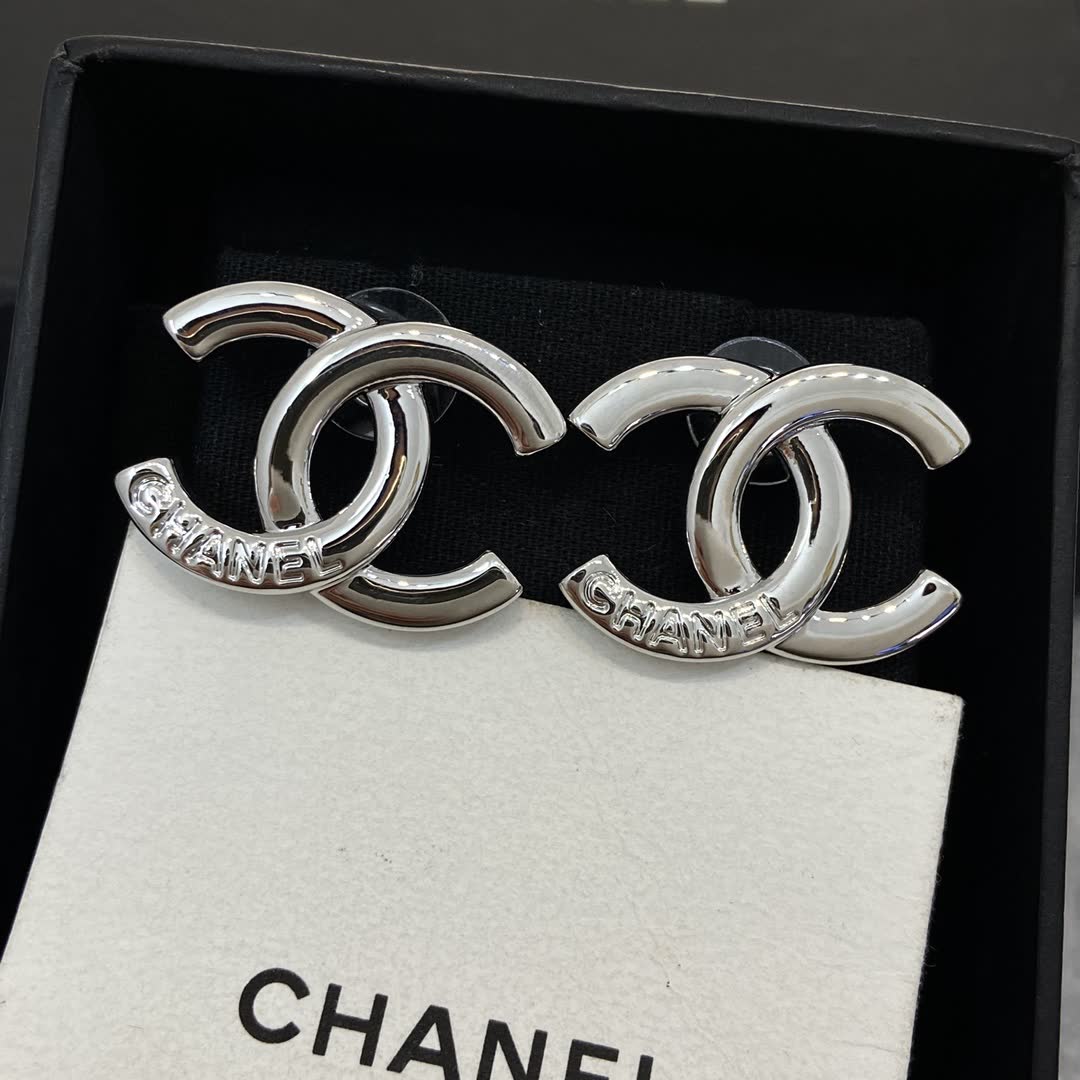Chanel CC Logo Earrings