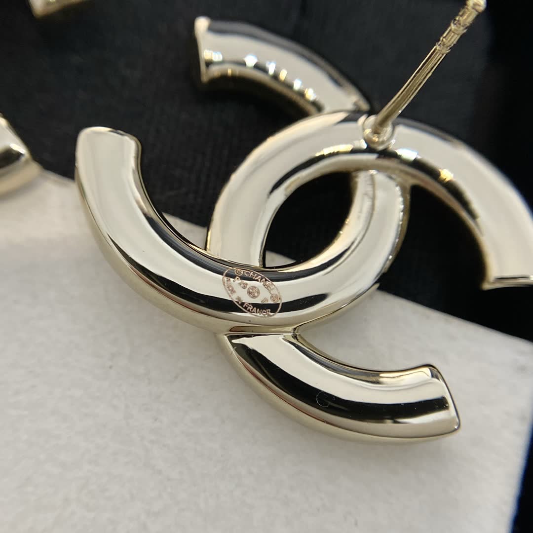 Chanel CC Logo Earrings