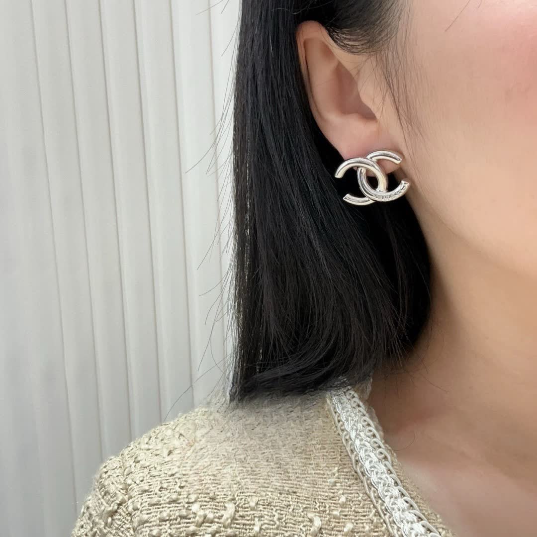 Chanel CC Logo Earrings