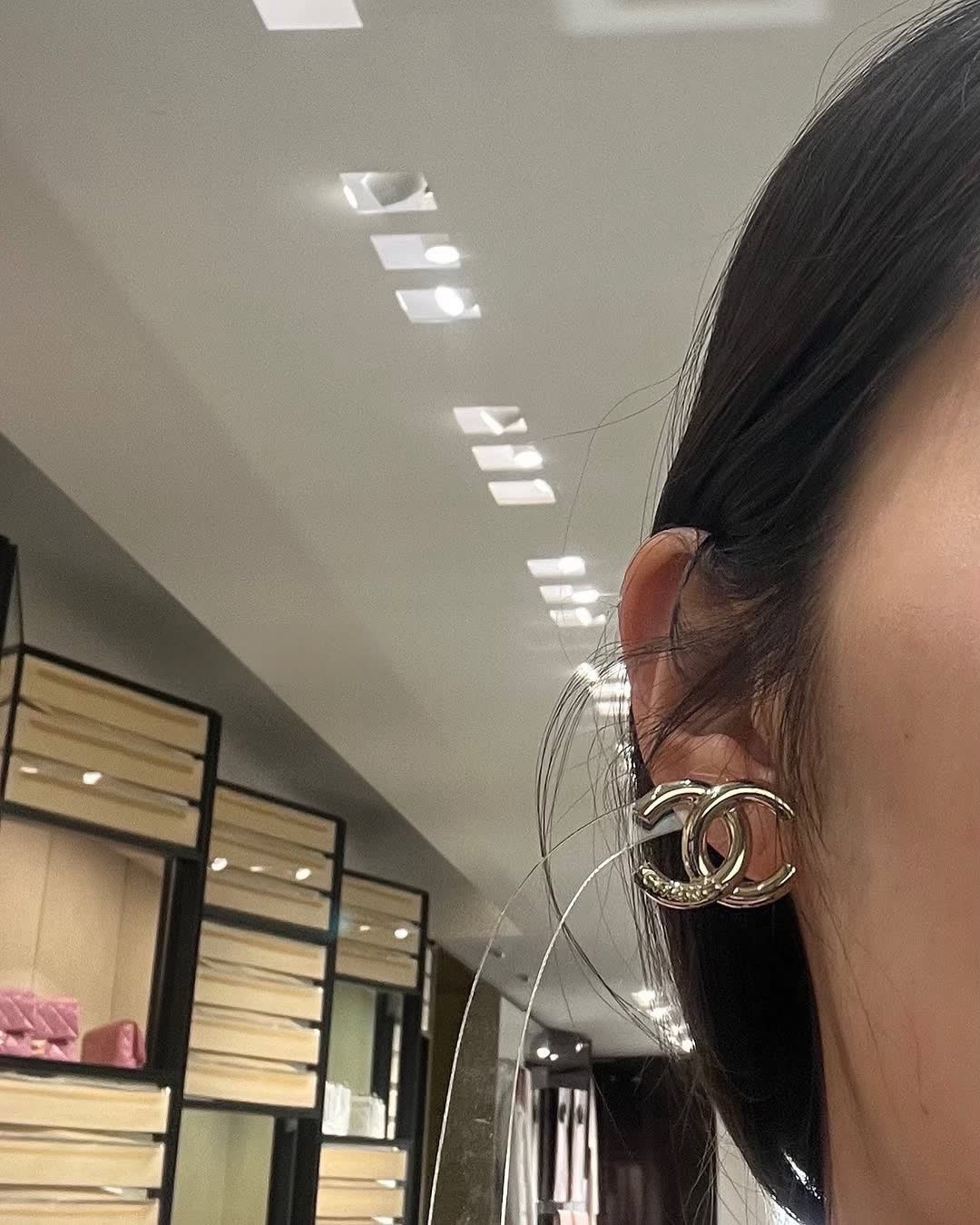 Chanel CC Logo Earrings