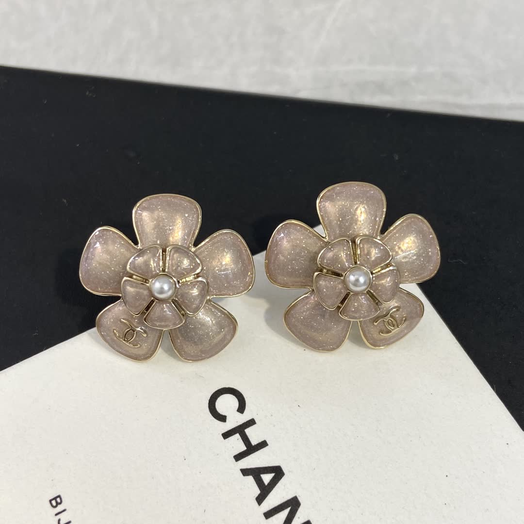 Chanel Camellia Earrings