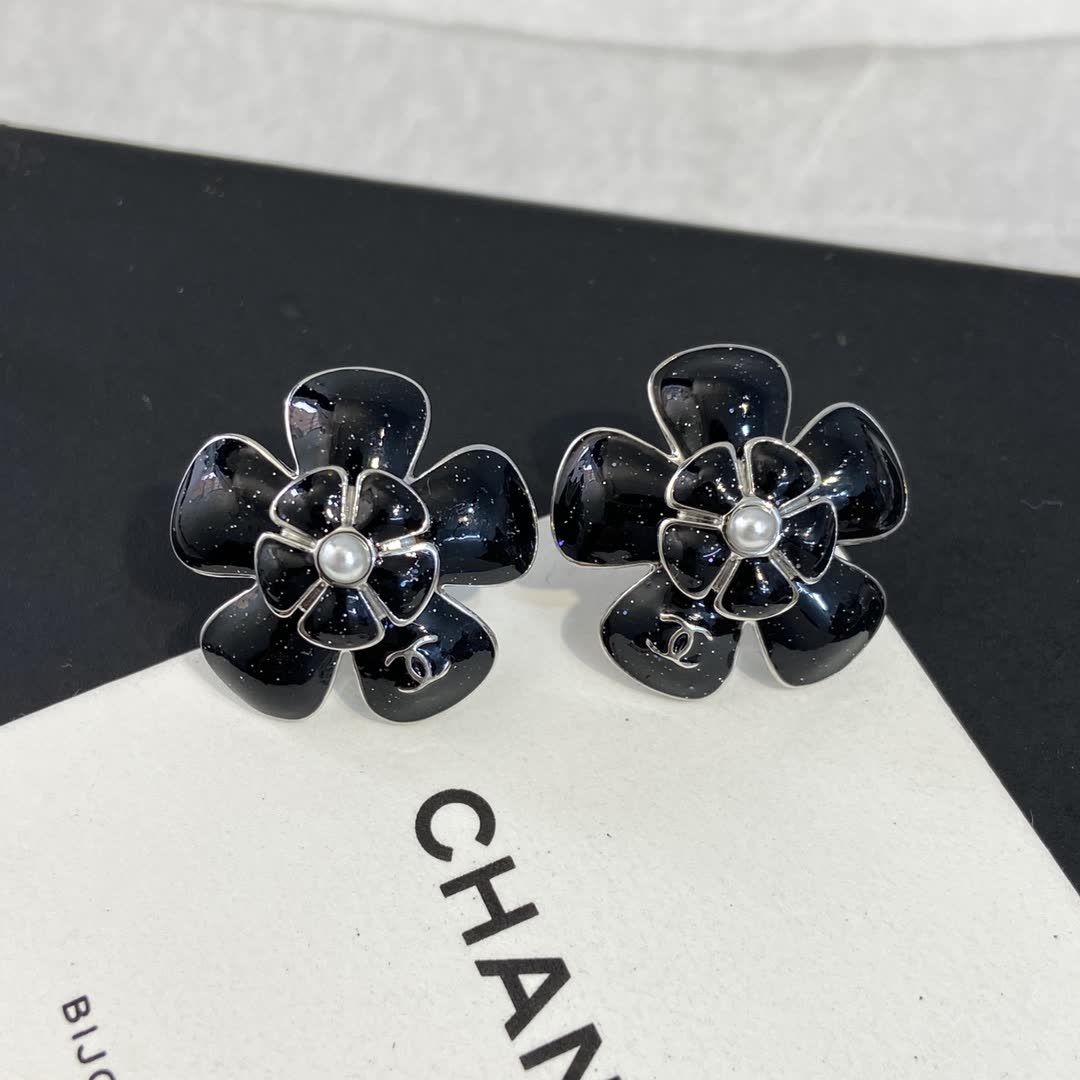 Chanel Camellia Earrings
