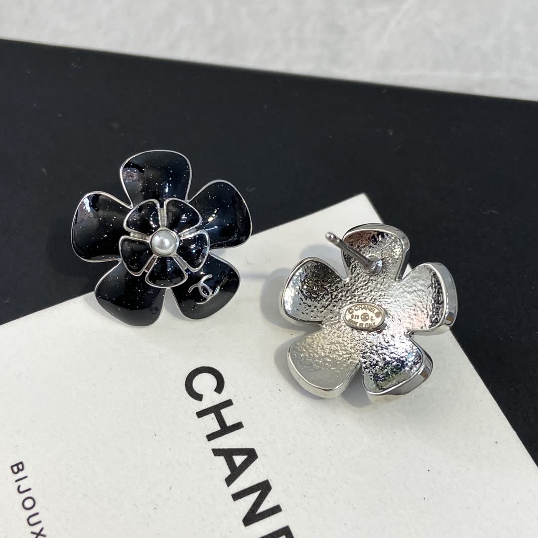 Chanel Camellia Earrings