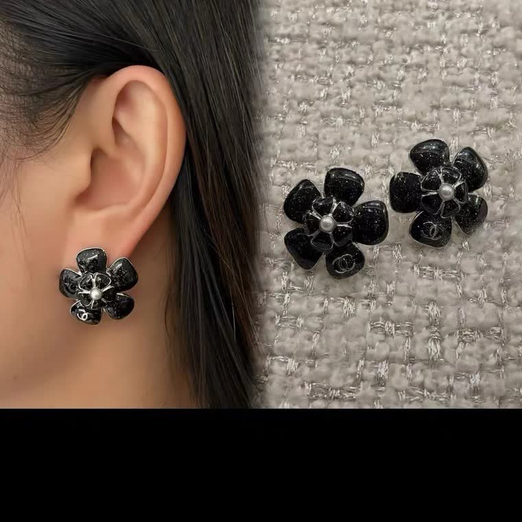 Chanel Camellia Earrings