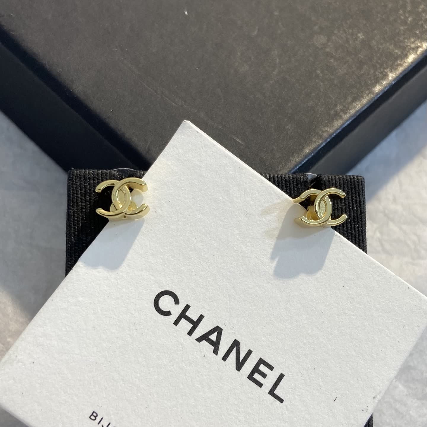 Chanel CC Logo Stud Earrings