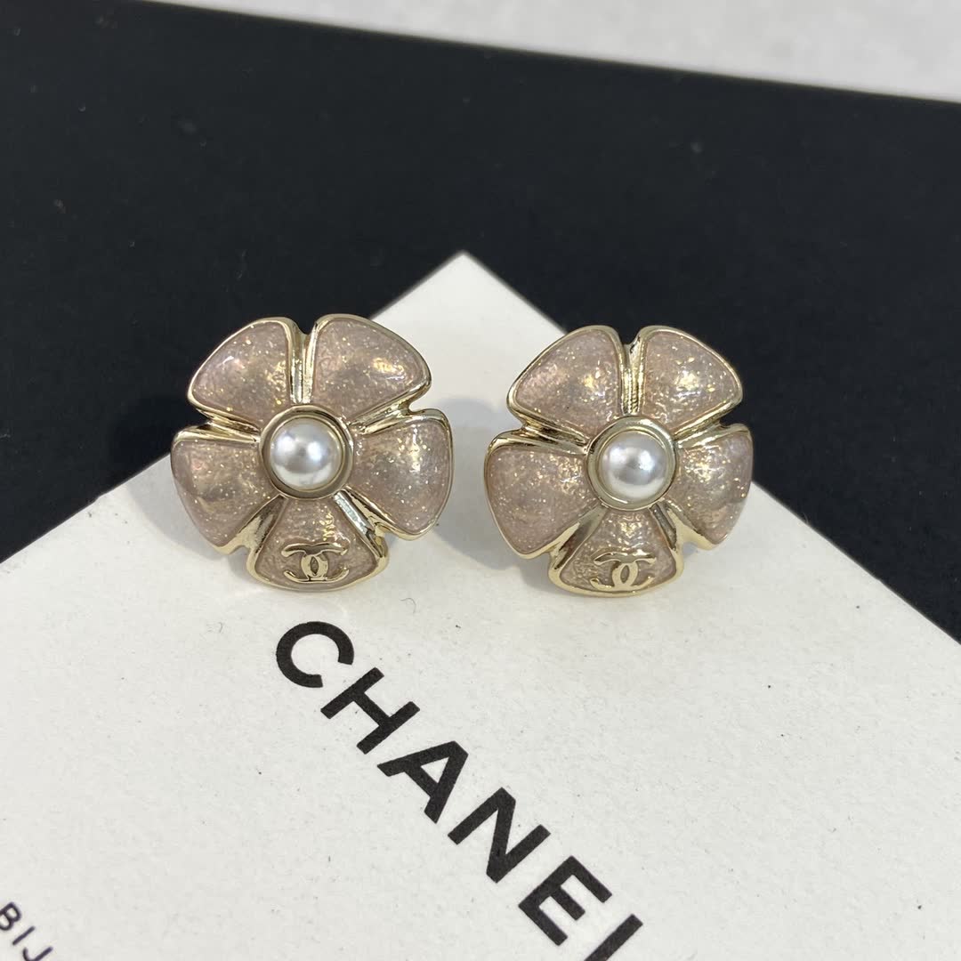 Chanel Camellia Earrings