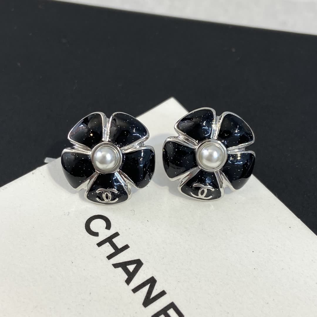 Chanel Camellia Earrings
