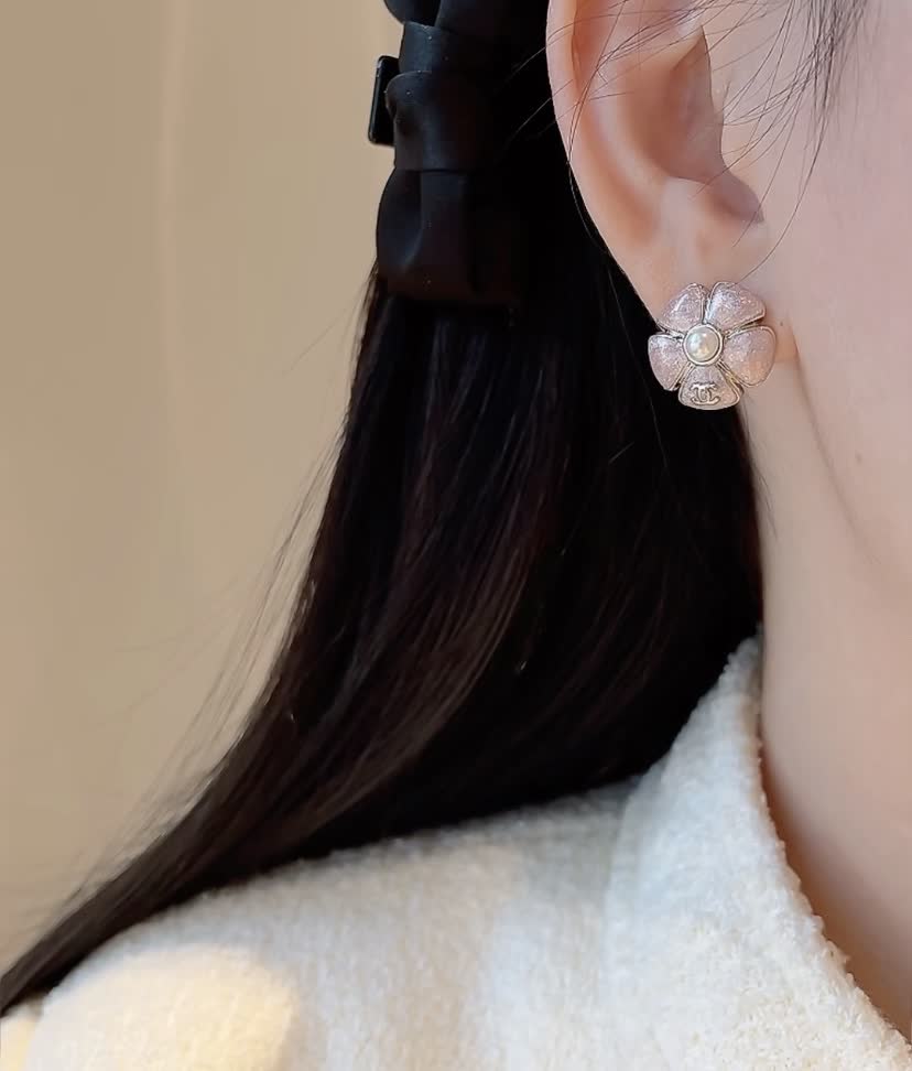 Chanel Camellia Earrings