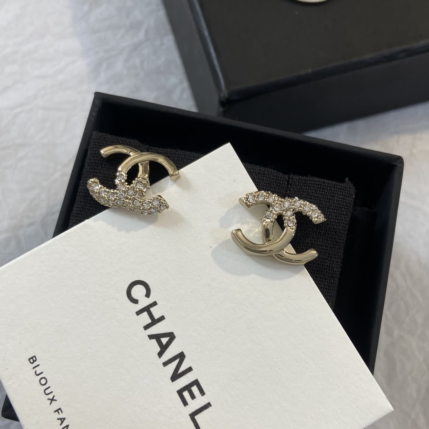 Chanel CC Logo Stud Earrings