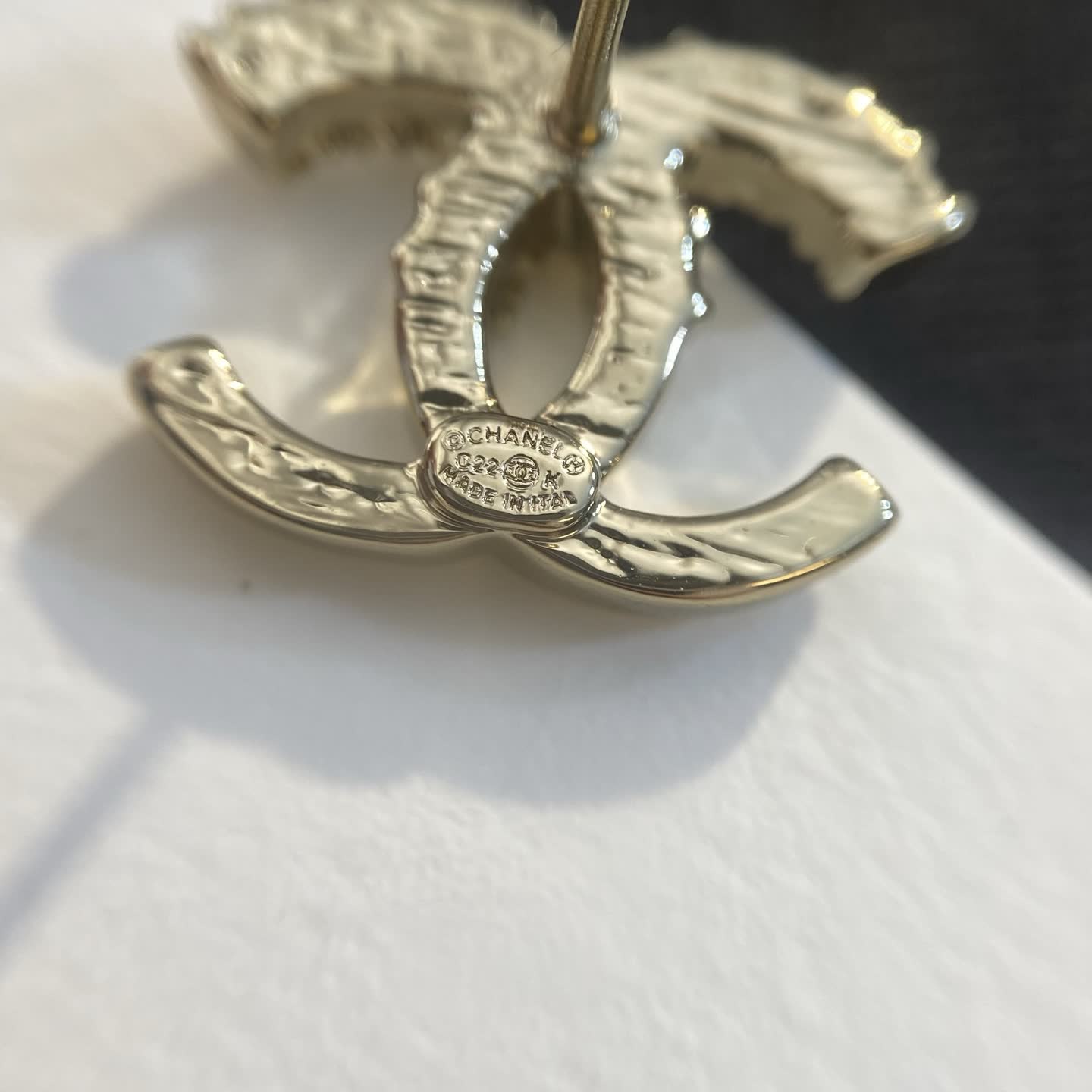 Chanel CC Logo Stud Earrings