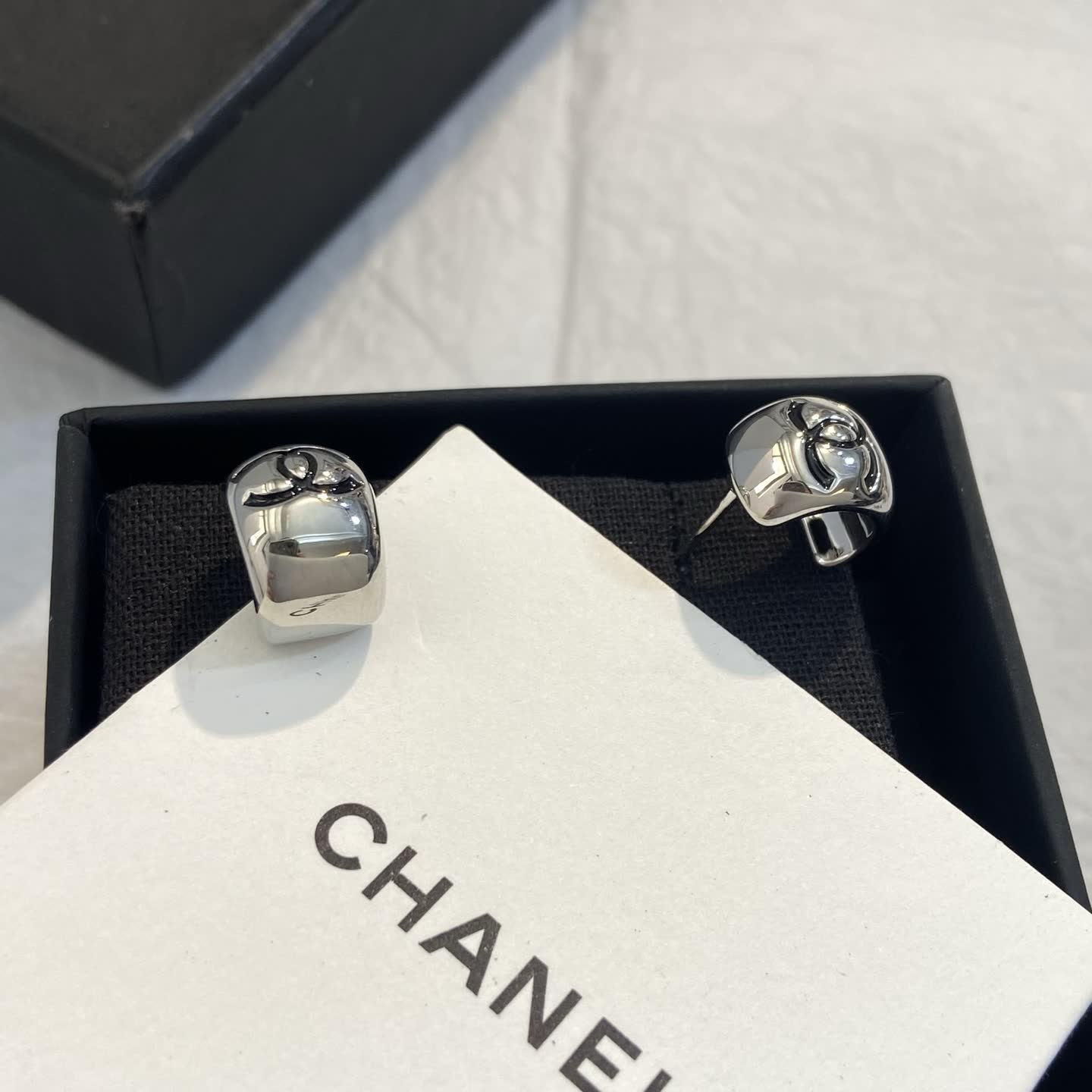 Chanel CC Logo Stud Earrings
