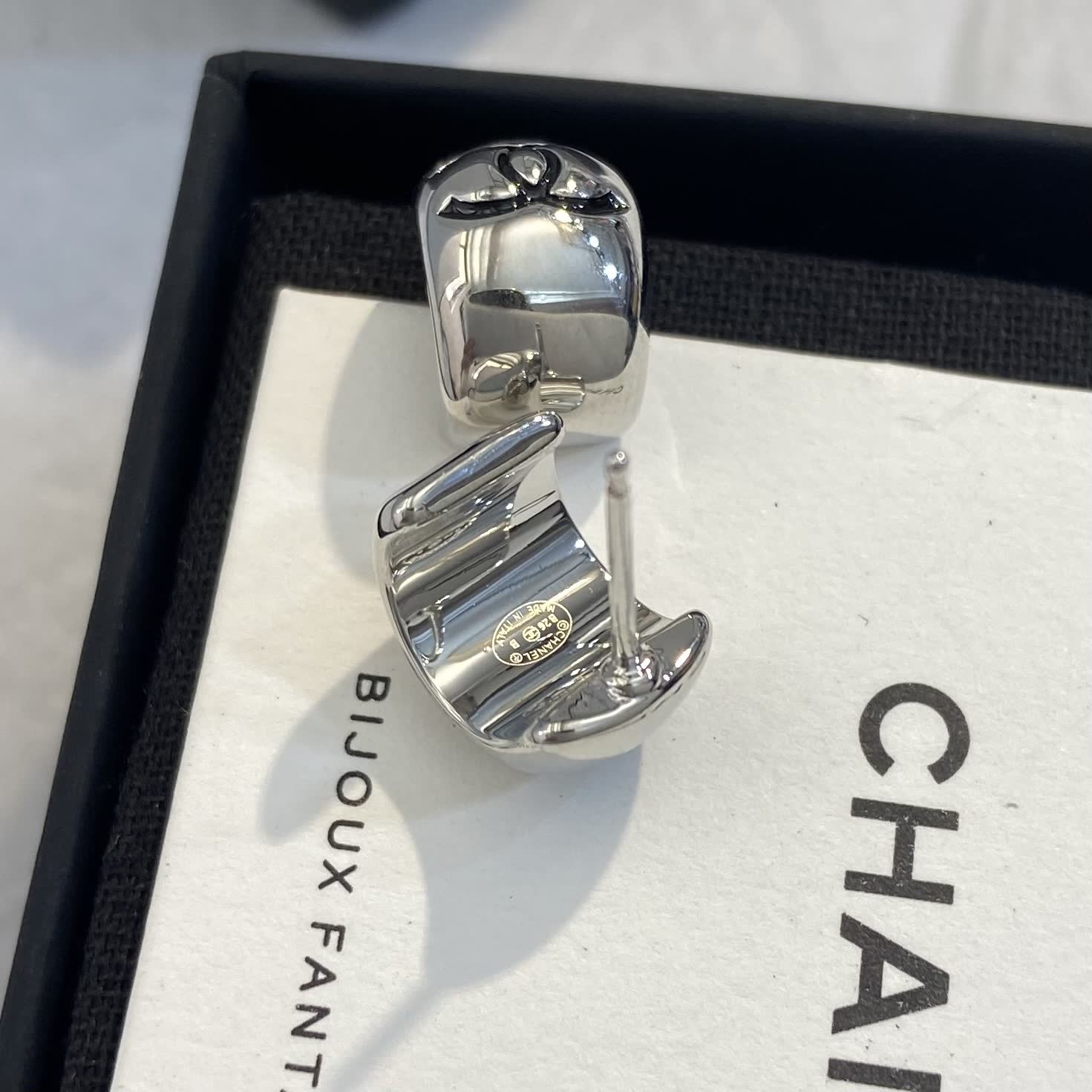 Chanel CC Logo Stud Earrings