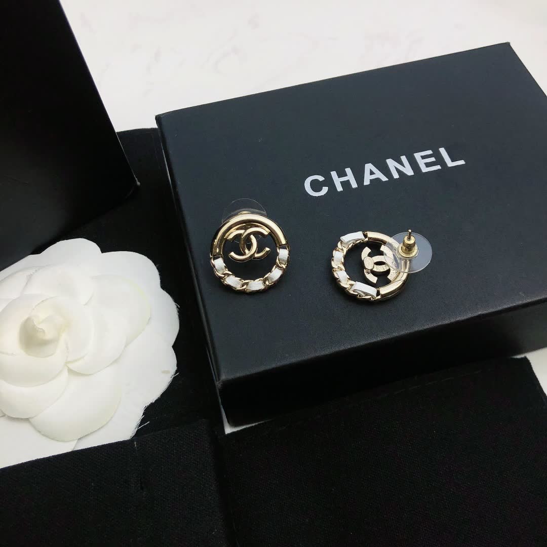 Chanel CC Logo Earrings
