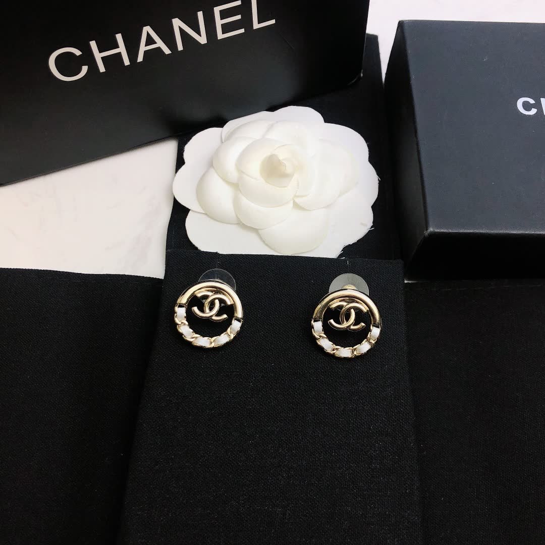 Chanel CC Logo Earrings