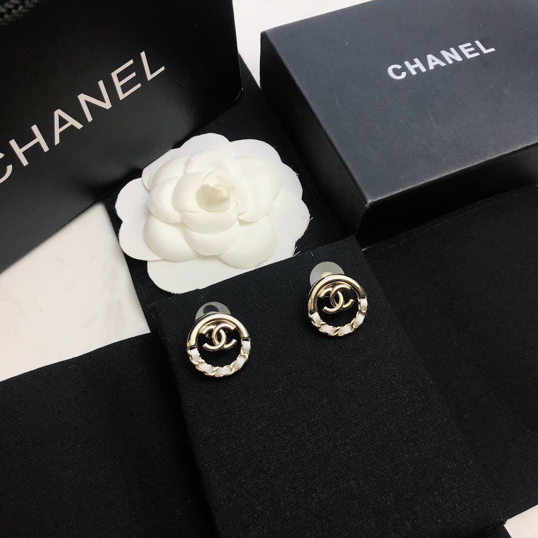 Chanel CC Logo Earrings