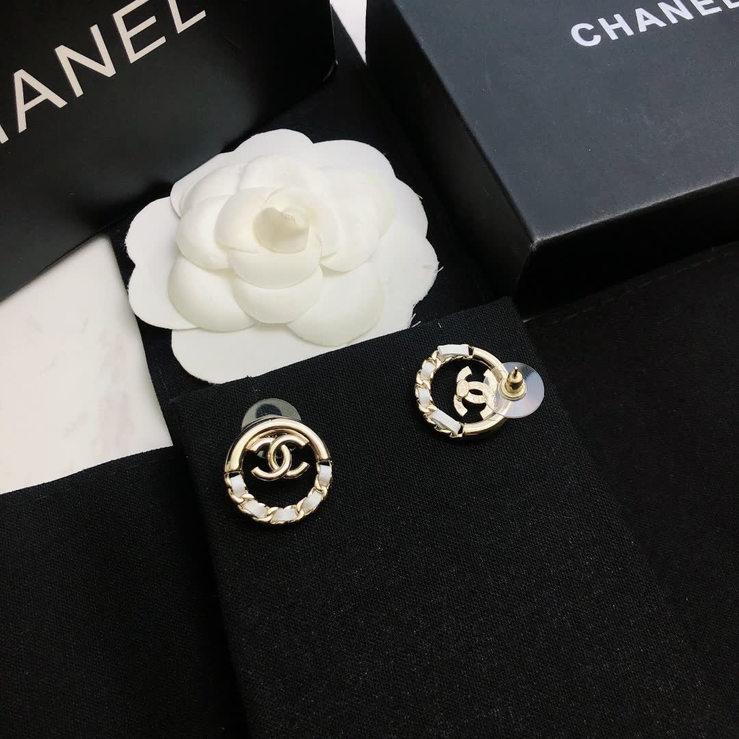 Chanel CC Logo Earrings