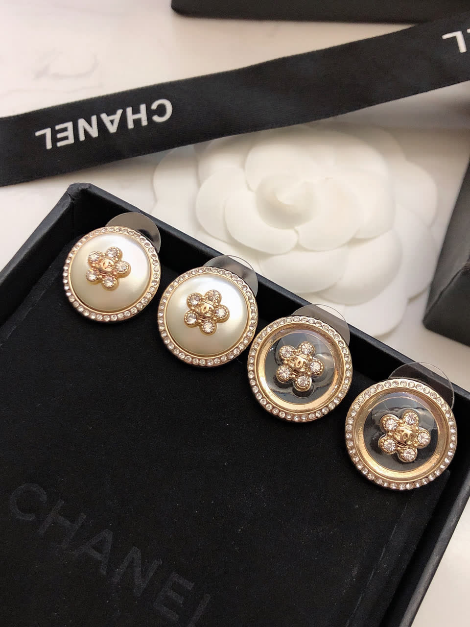 Chanel Pearl Stud Earrings