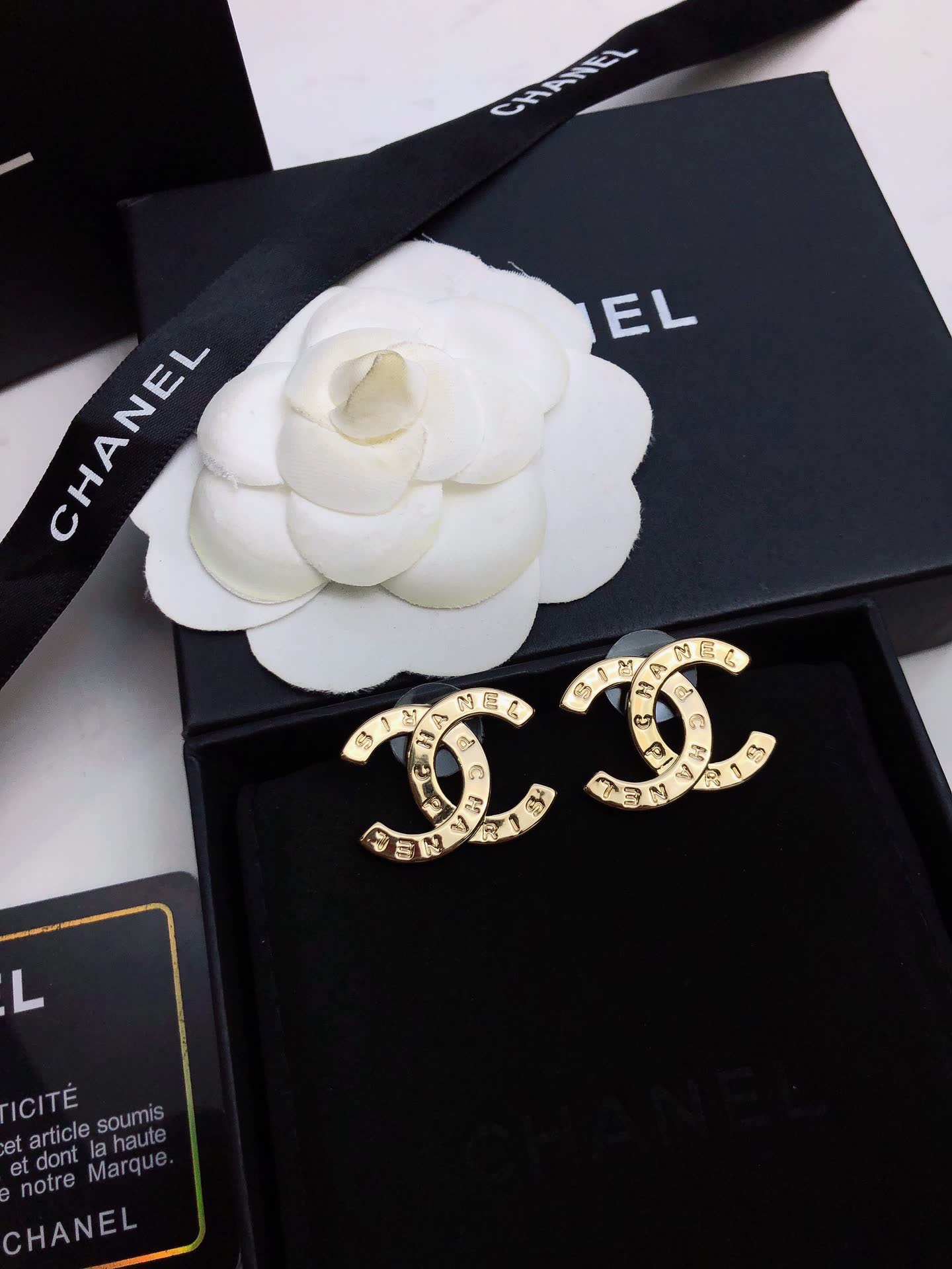 Chanel CC Logo Earrings