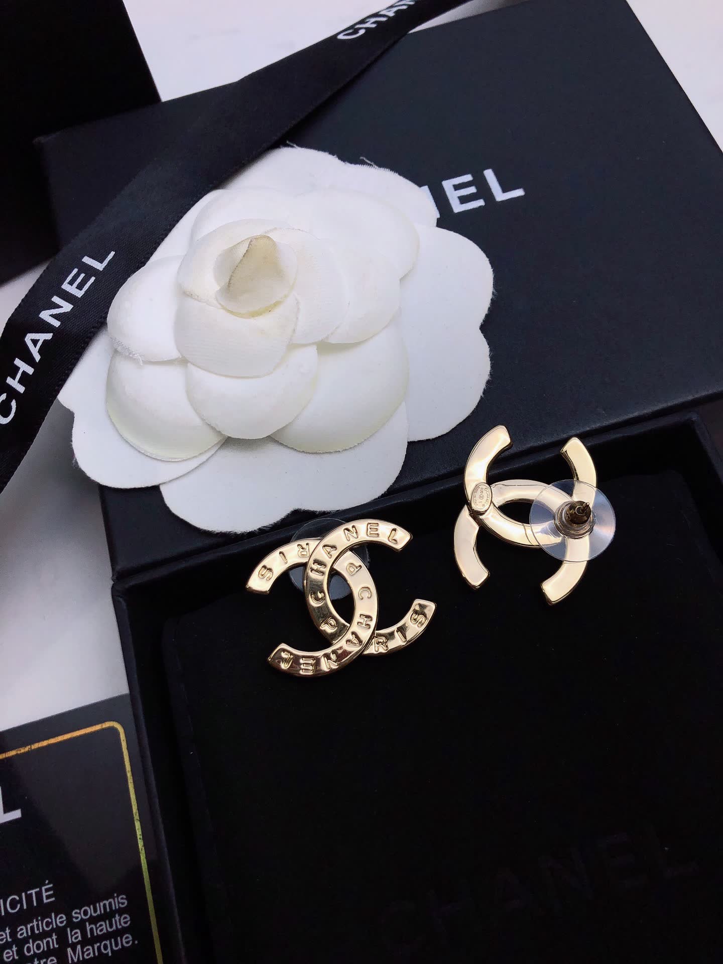 Chanel CC Logo Earrings