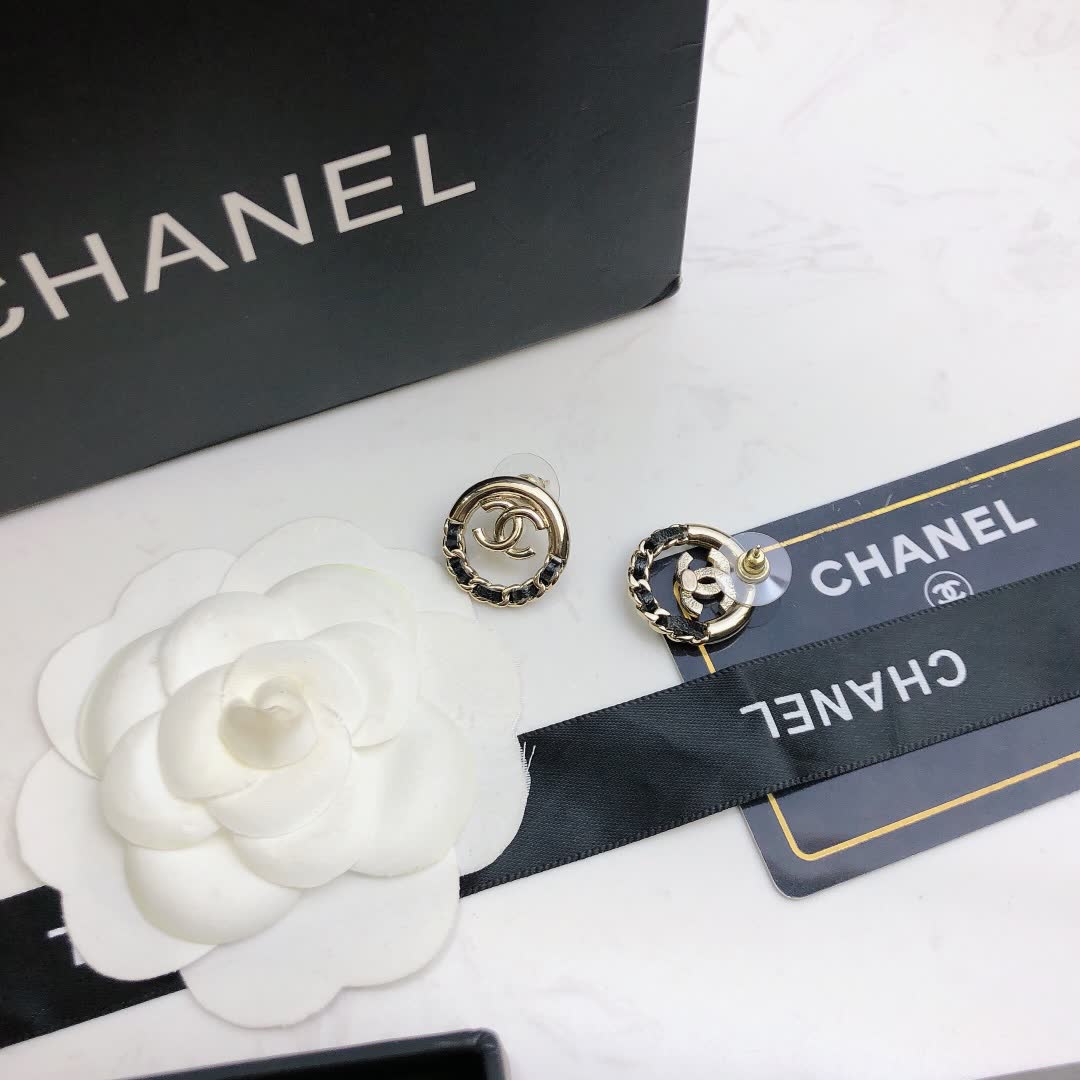 Chanel CC Logo Earrings