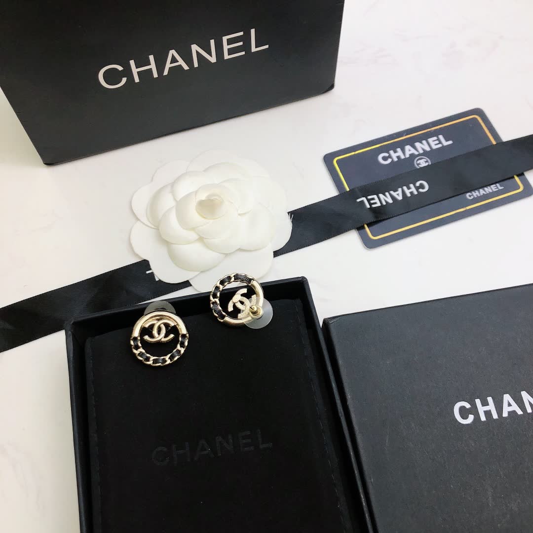 Chanel CC Logo Earrings