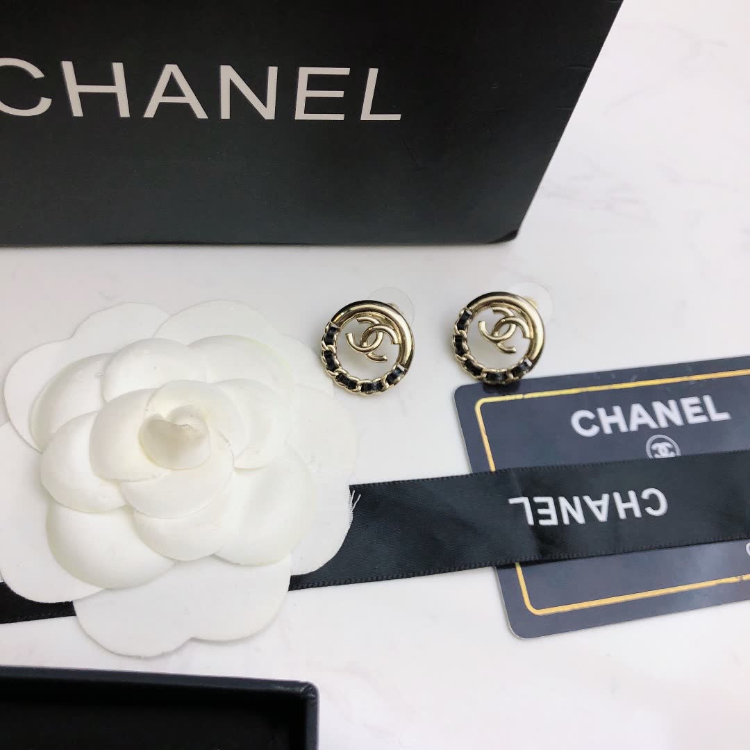Chanel CC Logo Earrings