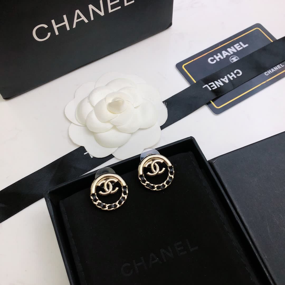 Chanel CC Logo Earrings