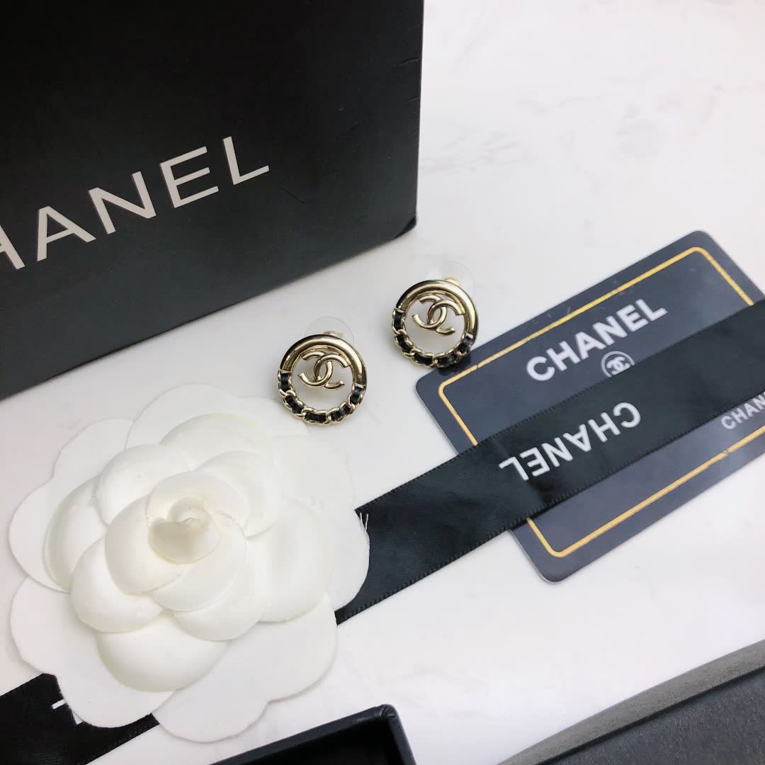 Chanel CC Logo Earrings