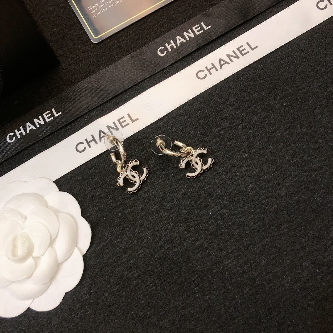 Chanel CC Logo Earrings