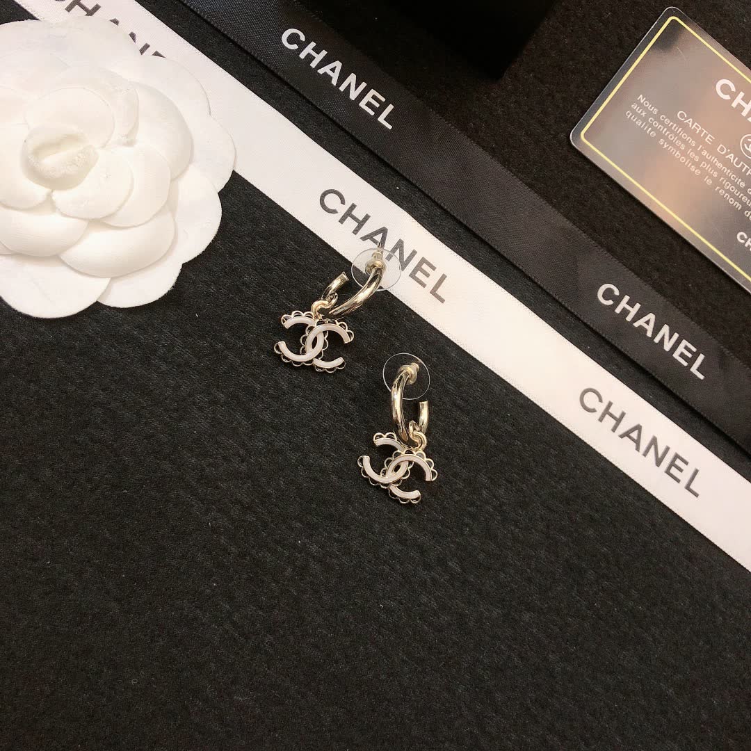 Chanel CC Logo Earrings