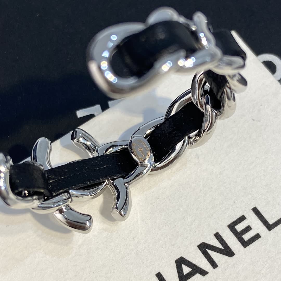 Chanel CC Logo Hoop Earrings