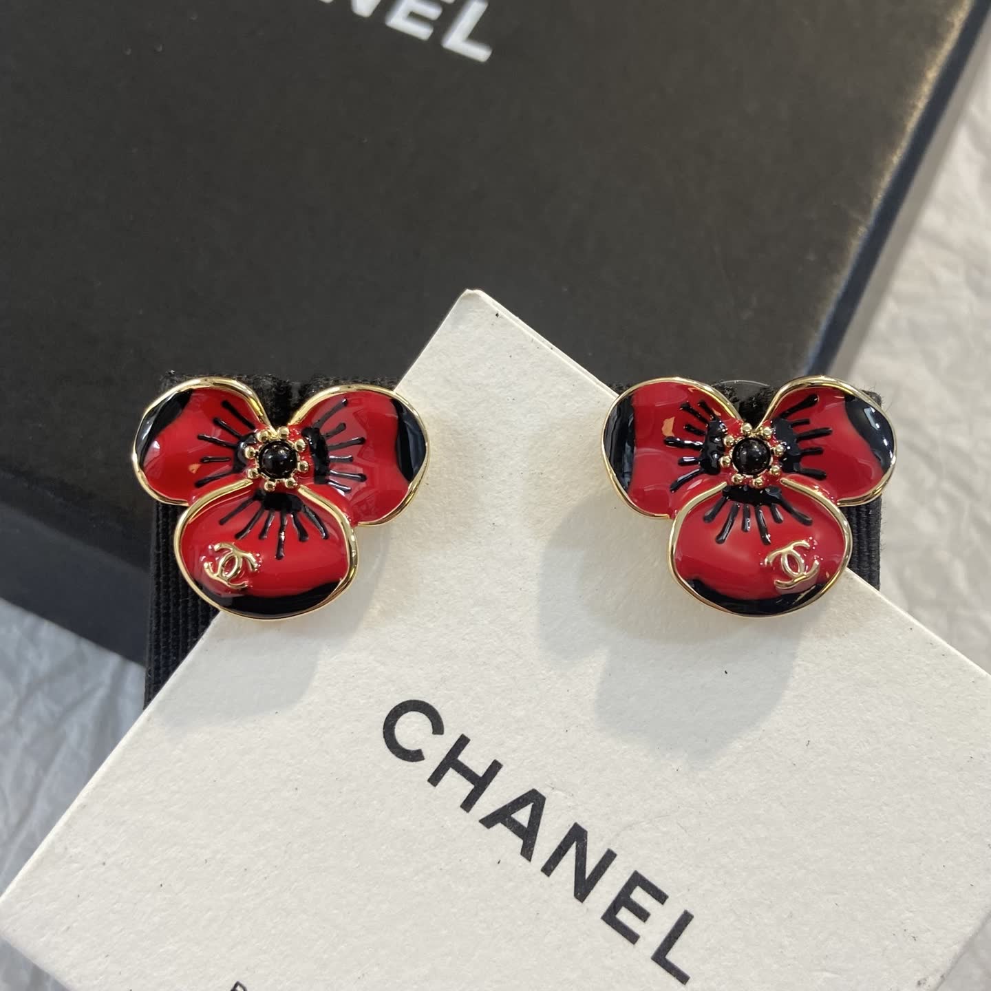 Chanel Camellia Earrings